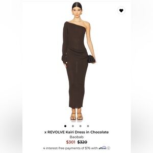 Baobab Collection Chocolate One-Shoulder Dress